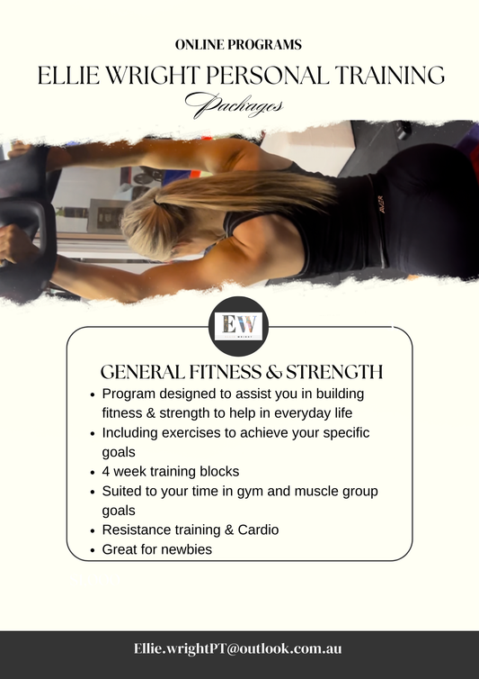 General Fitness & Strength Online Program By Ellie Wright